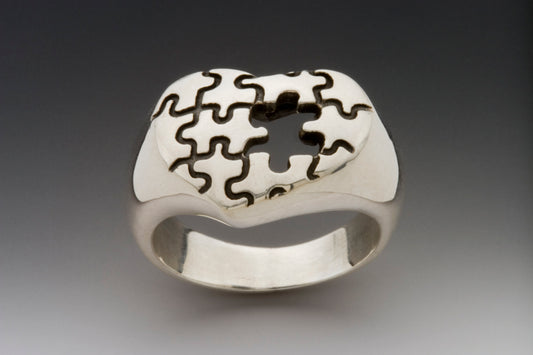 Puzzle Heart Ring