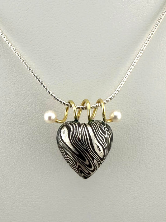 Mokume Gane Heart